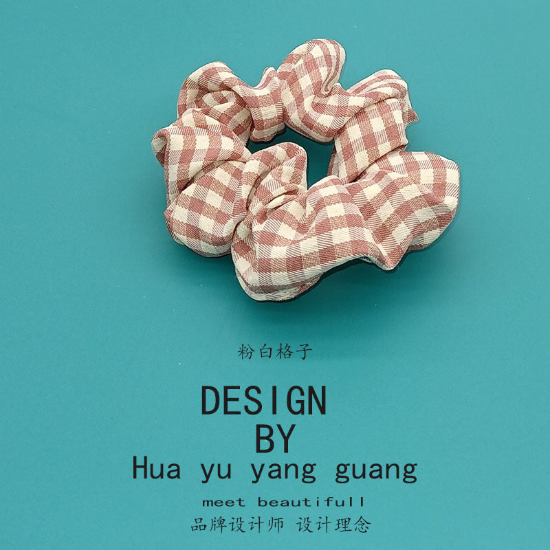 Wholesale Plaid Large Intestine Hair Ties